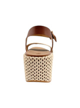 Women's Textured Heeled Shoes,Beige