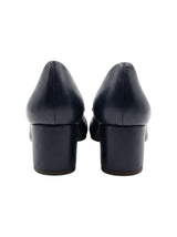 Women's Plain Heeled Shoes,Navy