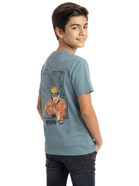 Kids Boy's Printed Top,Dusty Navy