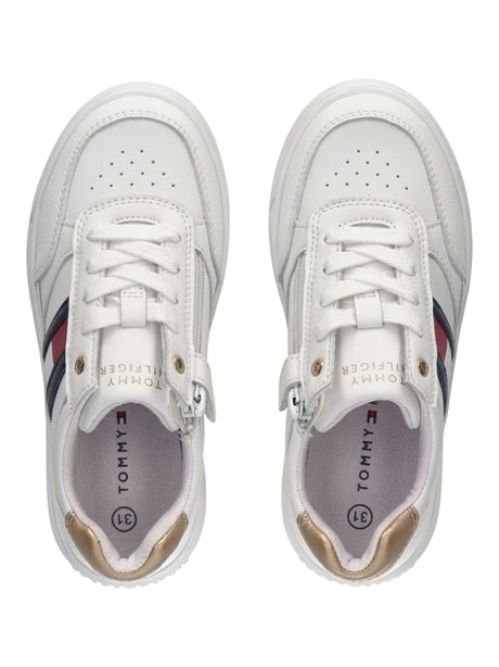 Kids Girl's Plain Tommy Hilfiger Shoes,White