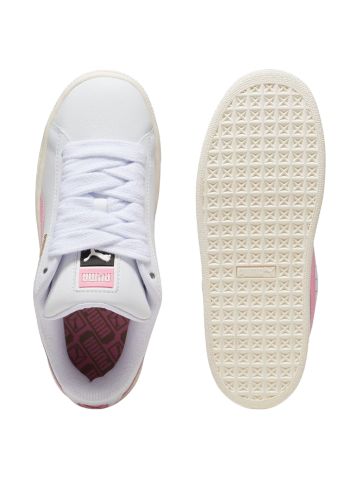 Image for Women's Logo Pattched Leather Shoes,White