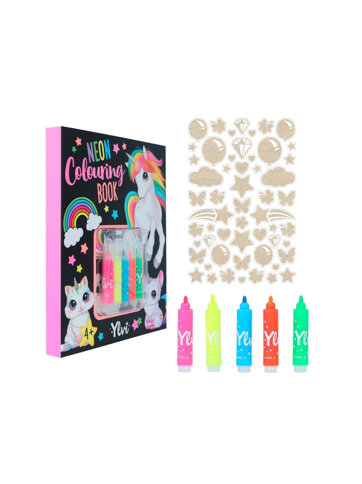 Ylvi Neon Coloring Book Set