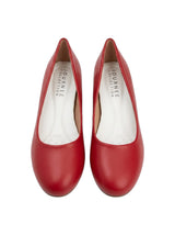 Women's Plain Heeled Shoes,Red