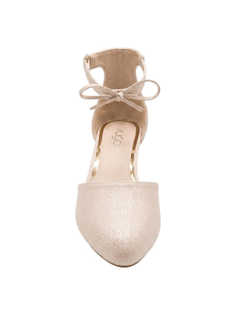 Women's Plain Heeled Shoes,Beige
