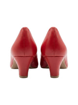 Women's Plain Heeled Shoes,Red