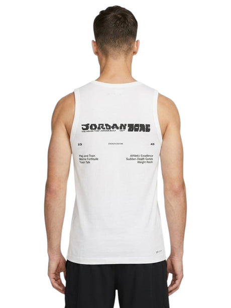 Men's Printed Sport Top,White
