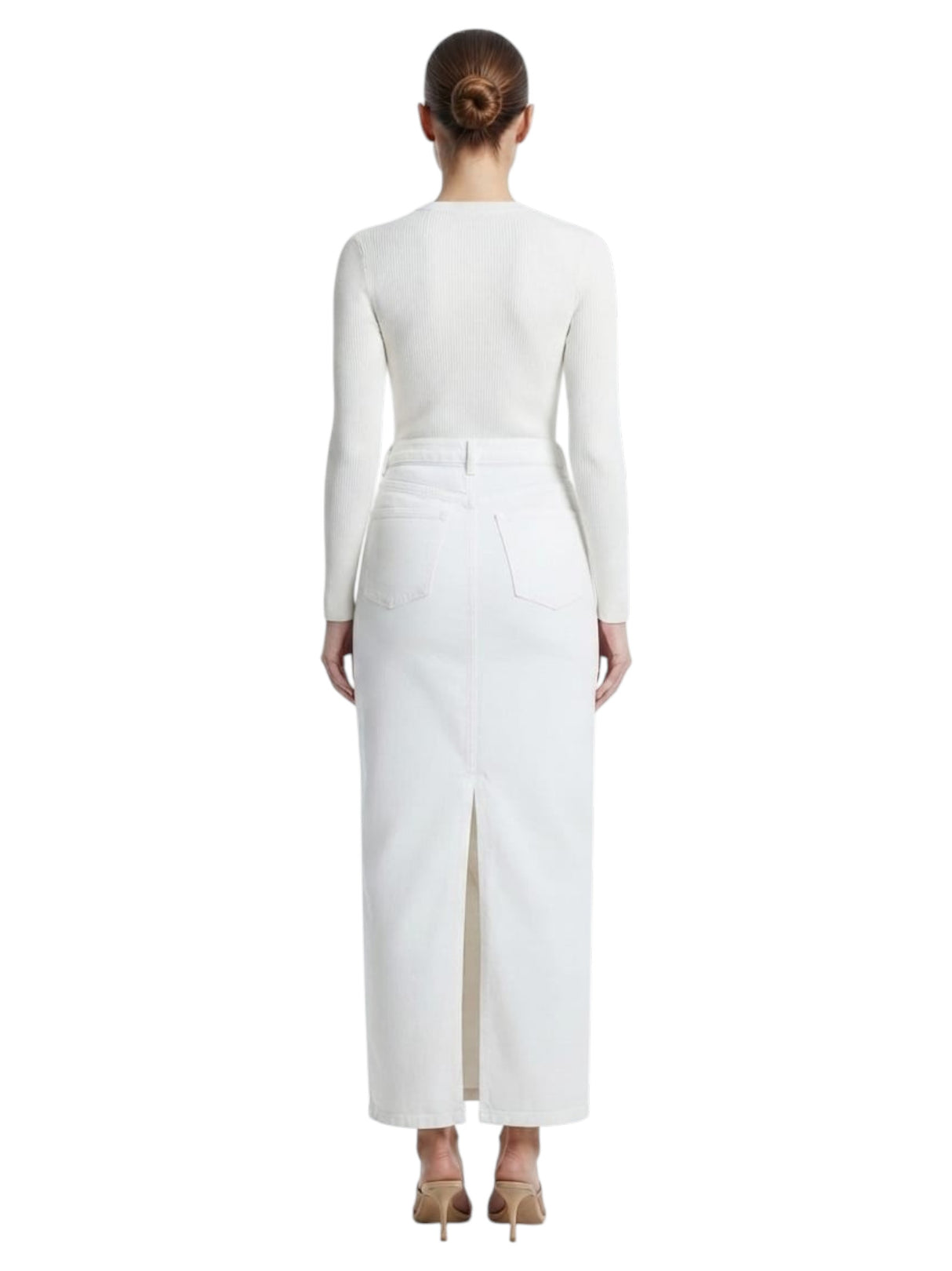 Women's Plain Skirt,White