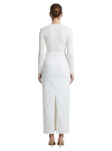 Women's Plain Skirt,White