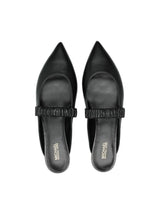 Women's Plain Raleigh Flex Flats Shoes,Black