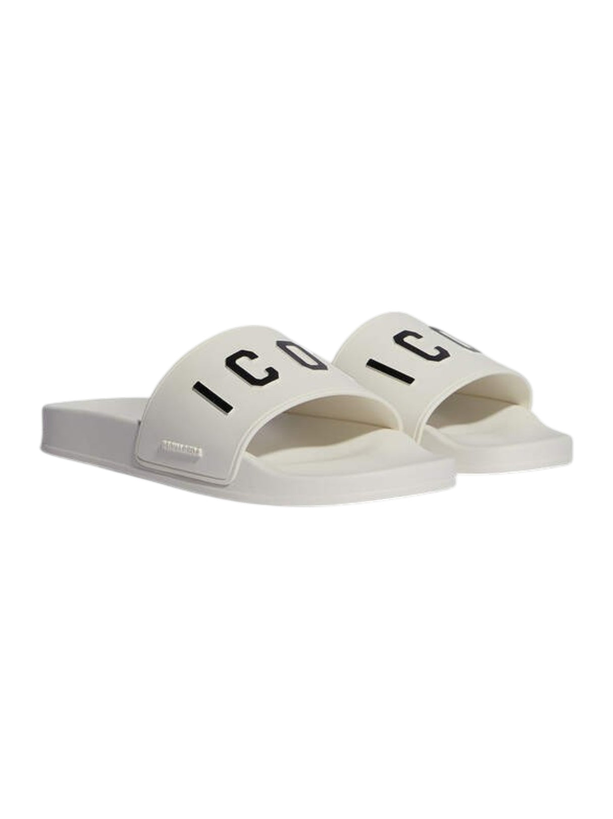 Men's Logo Patched Slippers,Off White