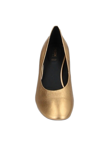 Women's Plain Heeled Shoes,Gold