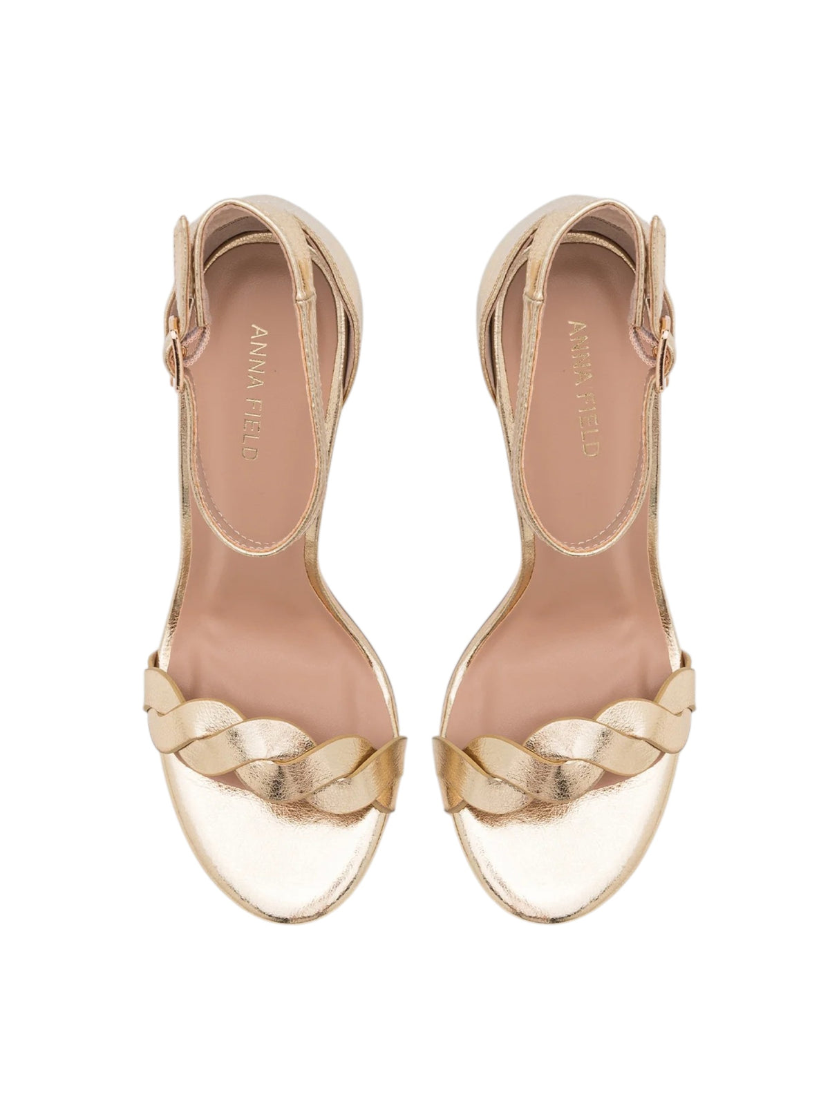 Women's Plain Heeled Shoes,Gold