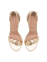 Women's Plain Heeled Shoes,Gold