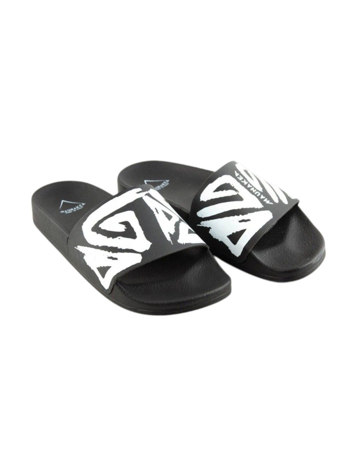 Women's Logo Patched Slippers,Black