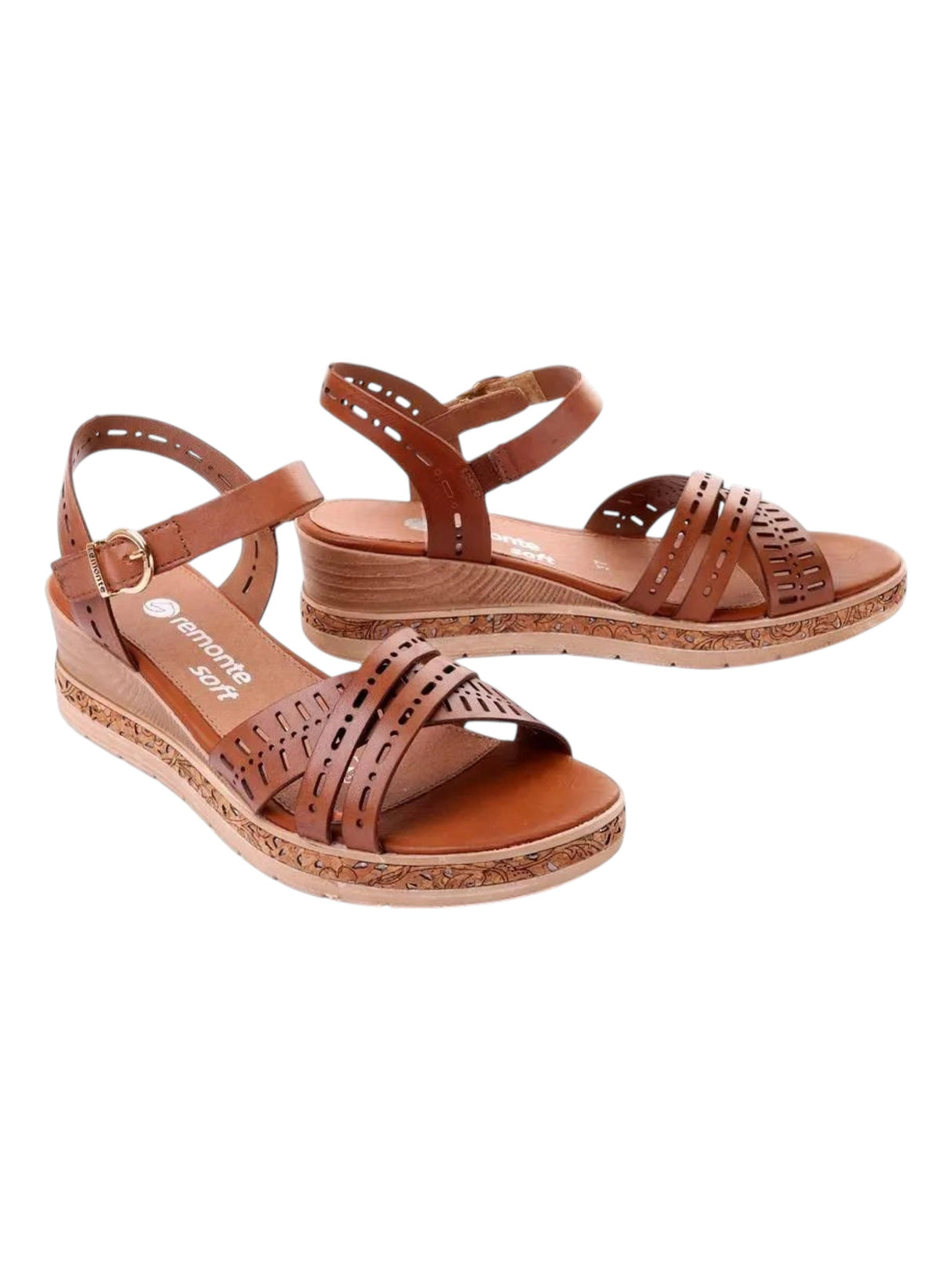 Women's Textured Sandals,Brown