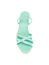 Women's Plain Heeled Shoes,Turquoise Blue