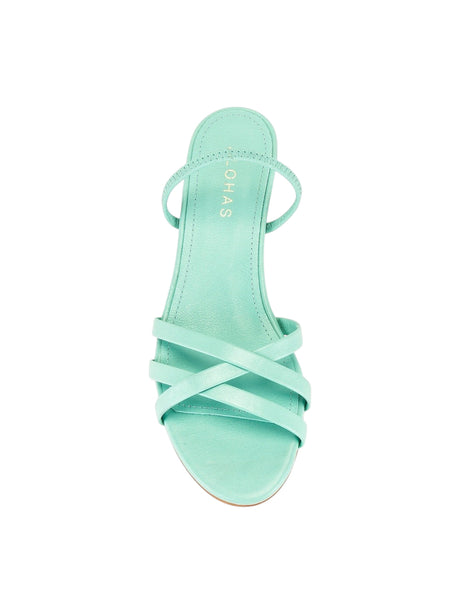 Women's Plain Heeled Shoes,Turquoise Blue