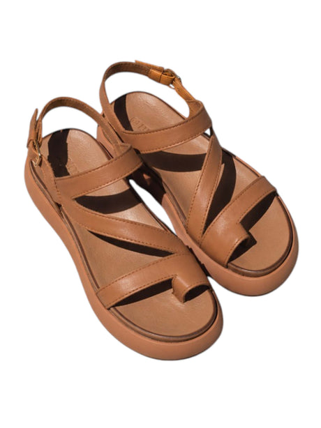 Women's Plain Sandals,Light Brown