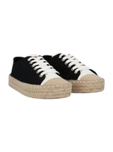 Women's Textured Espadrille Shoes,Black