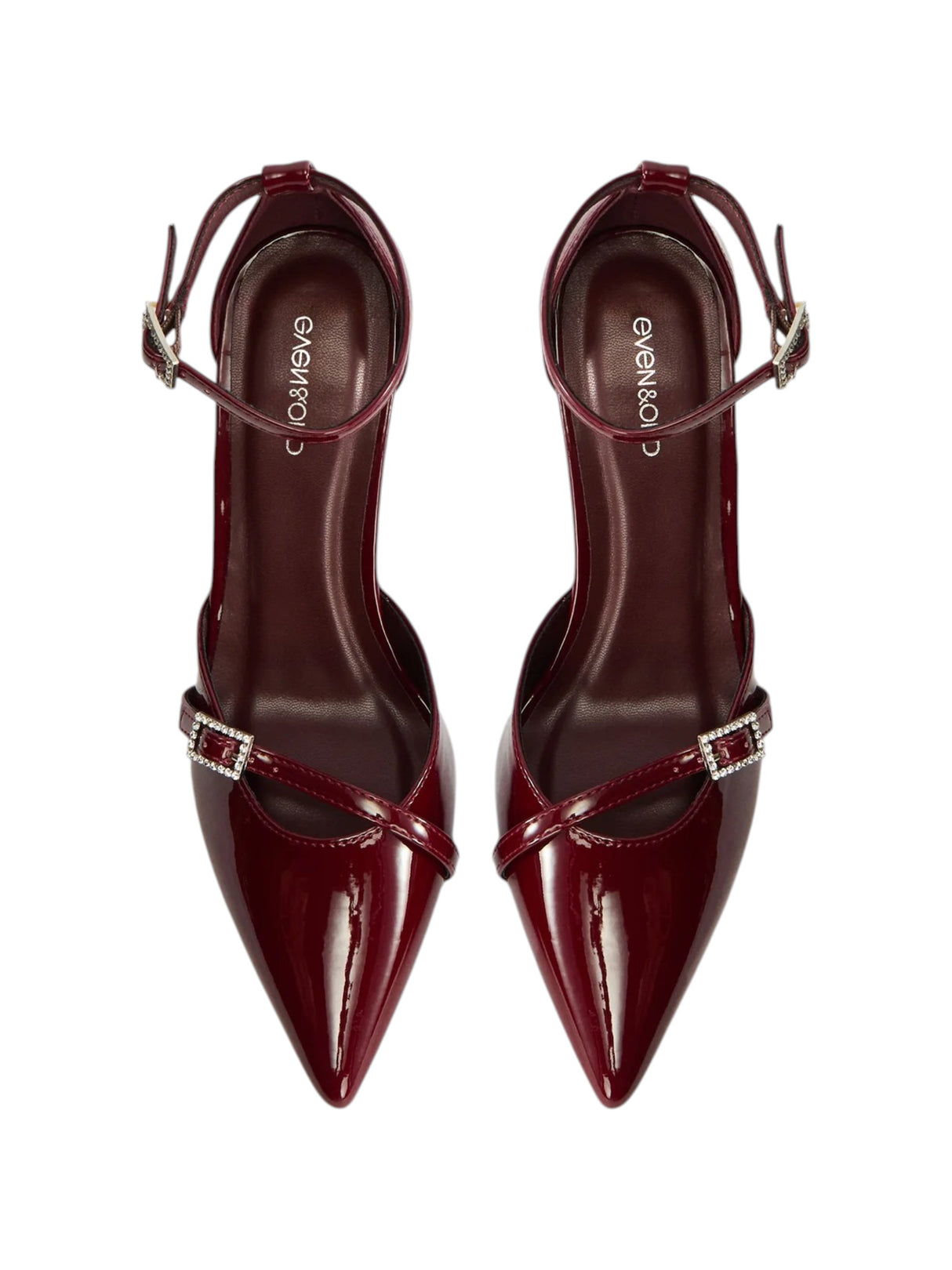 Women's Plain Heeled Shoes,Maroon