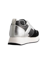 Women's Logo Patched Shoes,Black/Silver