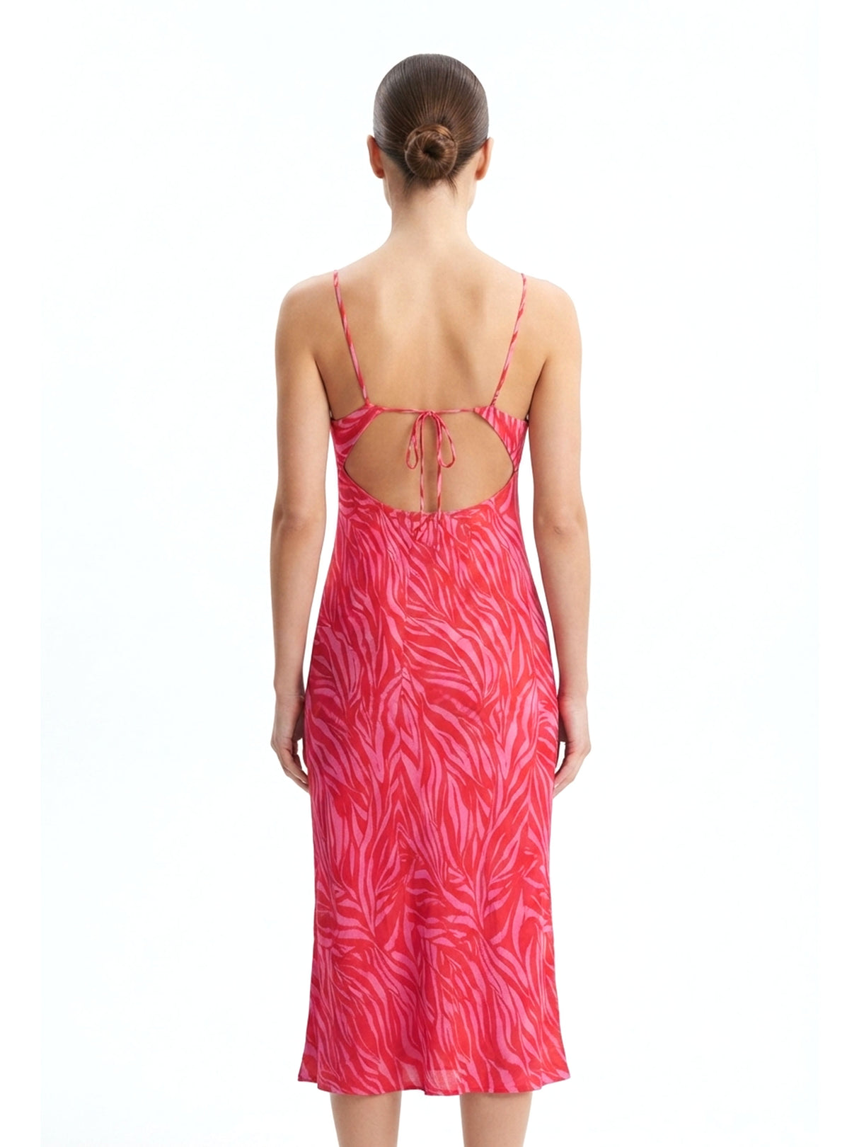 Women's Printed Dress,Pink/Red