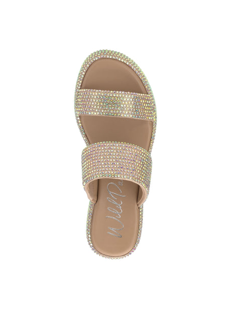 Women's  Strass Rhinestone Printed Heeled Shoes,Multi