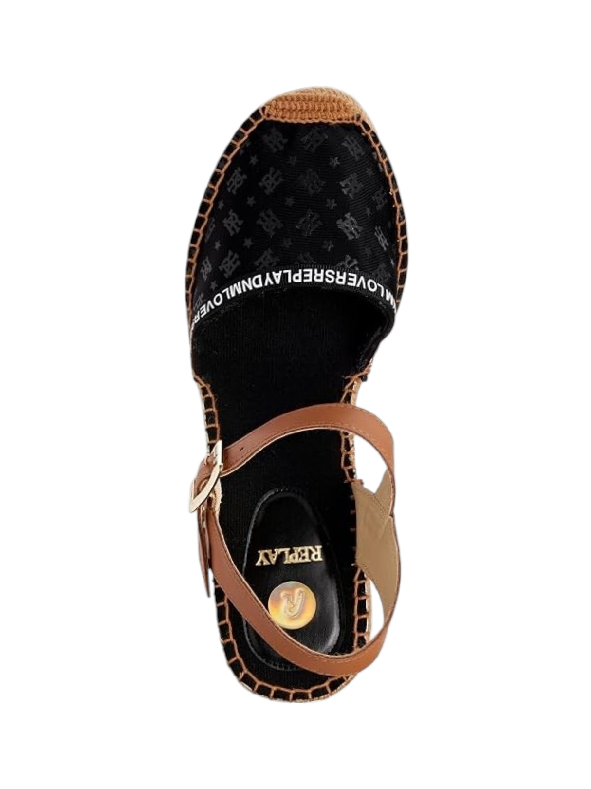 Women's Printed Sandals,Black/Brown