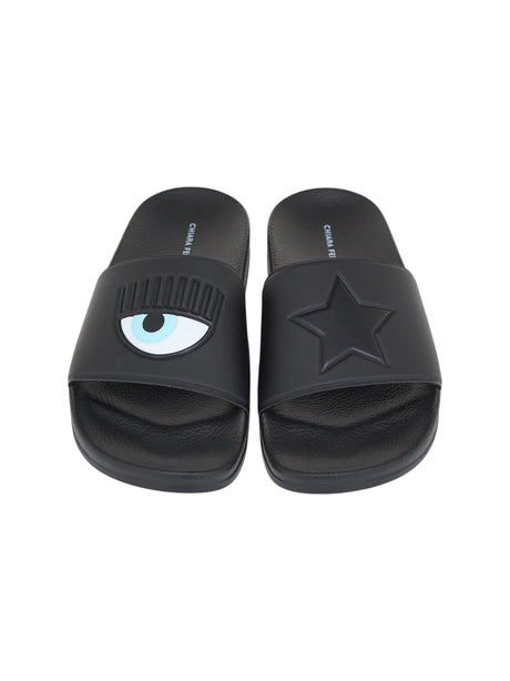 Kids Girl's Printed Slippers,Black