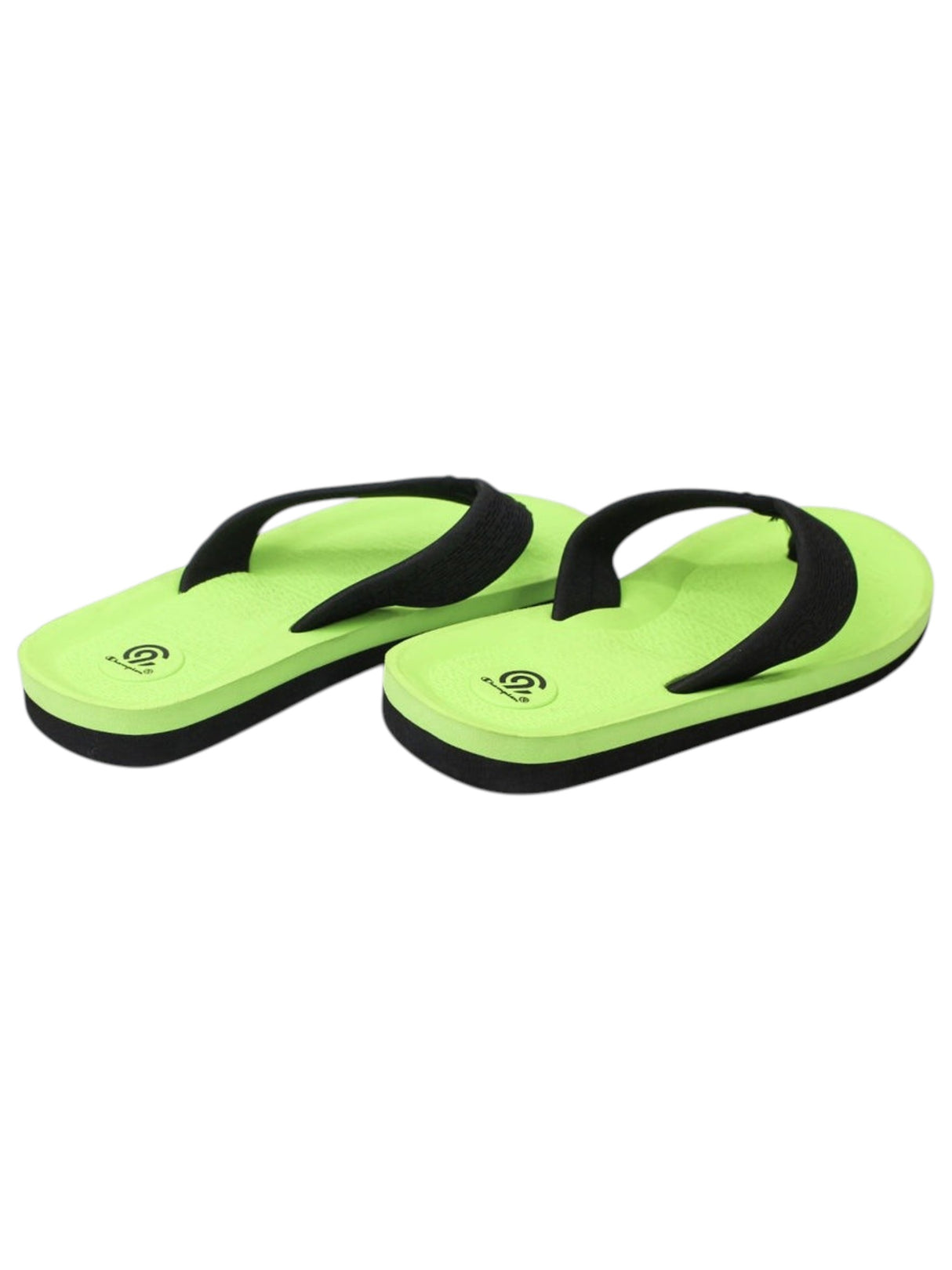 Kids Boy's Plain Slippers,Black/Green