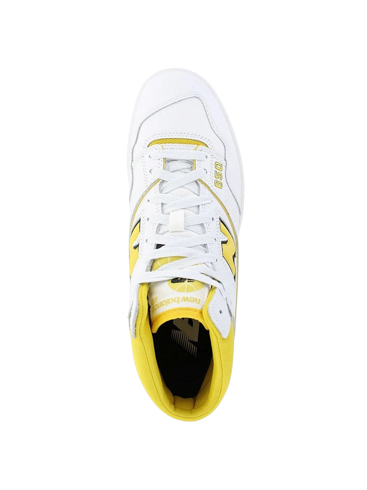 Men's Logo Patched High Top Shoes,Yellow/White