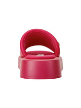 Women's Plain Opal Studded Slippers,Hot Pink