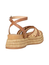 Women's Textured Sandals,Brown