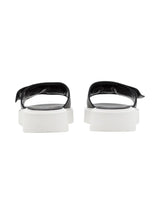 Kids Girl's Logo Patched Slippers,Black