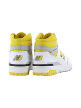 Men's Logo Patched High Top Shoes,Yellow/White