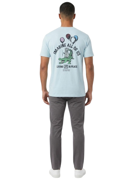 Men's Printed Top,Blue
