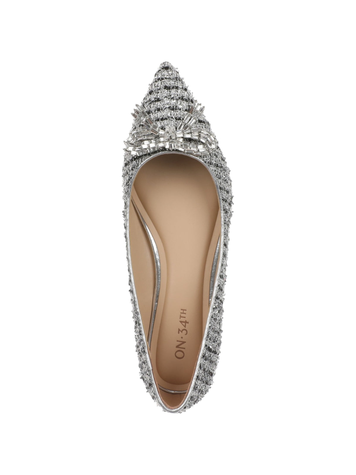 Women's Embellished Bellorinas,Silver