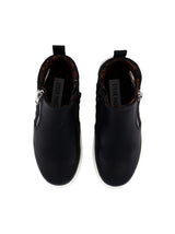 Kids Girl's Plain Leather Shoes,Black