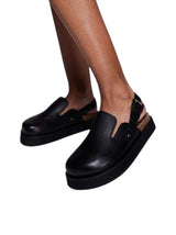 Women's Plain Leather Shoes,Black