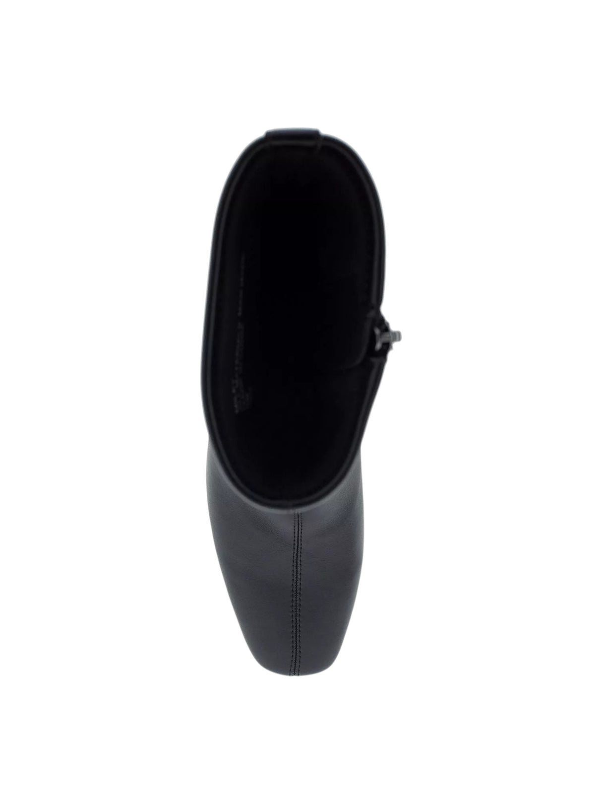 Women's Plain Leather Ankle Boots,Black