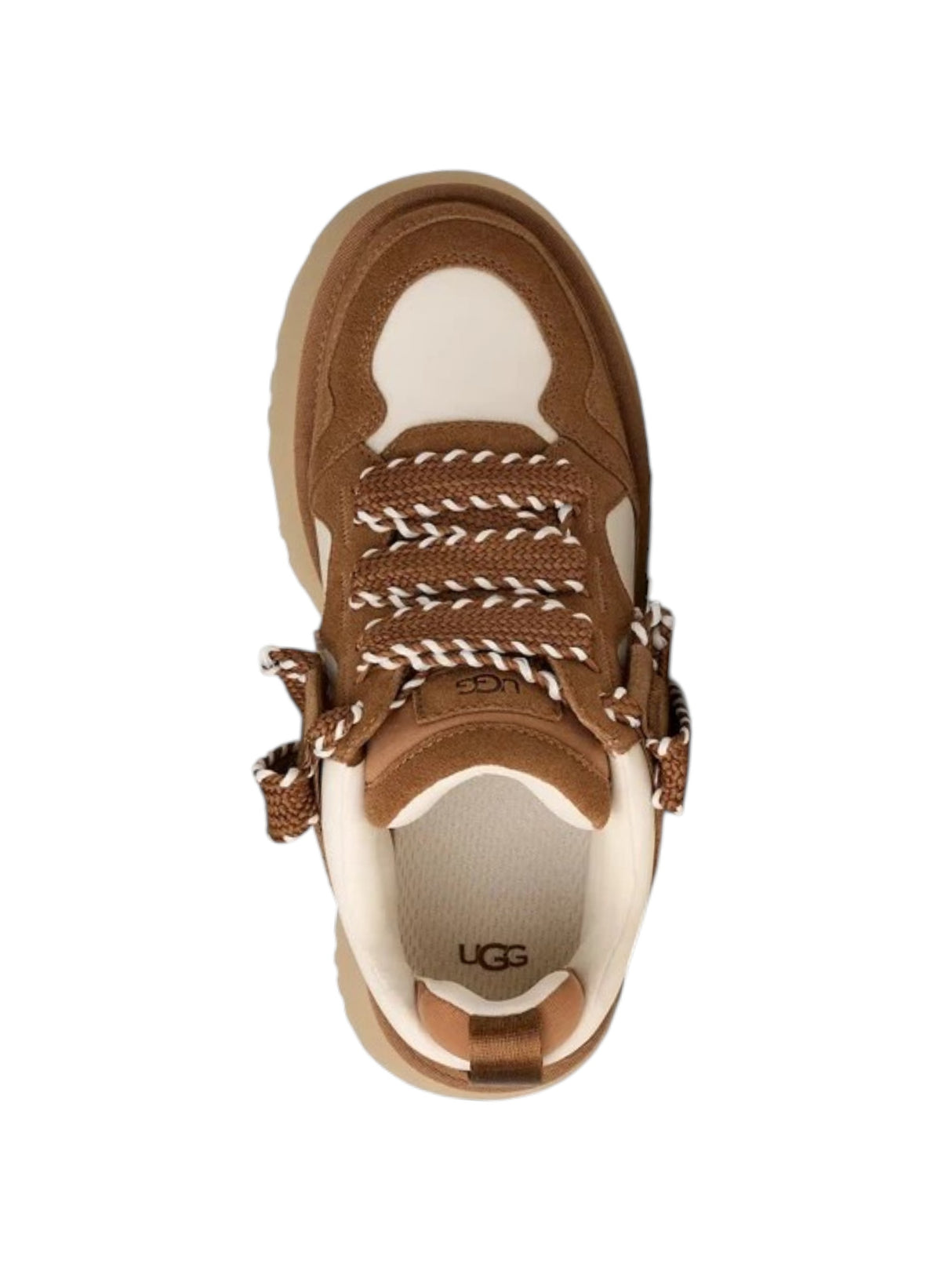 Women's Colorblocked Shoes,White/Brown