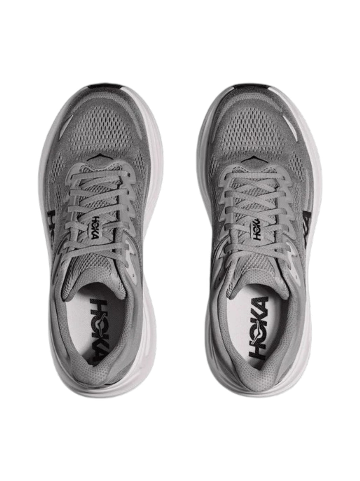 Bondi 9 Running Men's Logo Patched Shoes,Grey