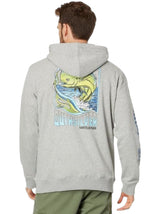 Men's Printed Back Hoodies,Grey