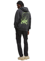 Men's Printed Hoodies Back,Black