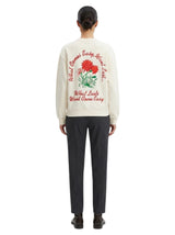 Women's Printed Back Sweaters,Light Beige
