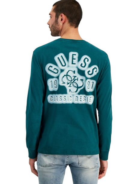 Men's Printed Top,Green