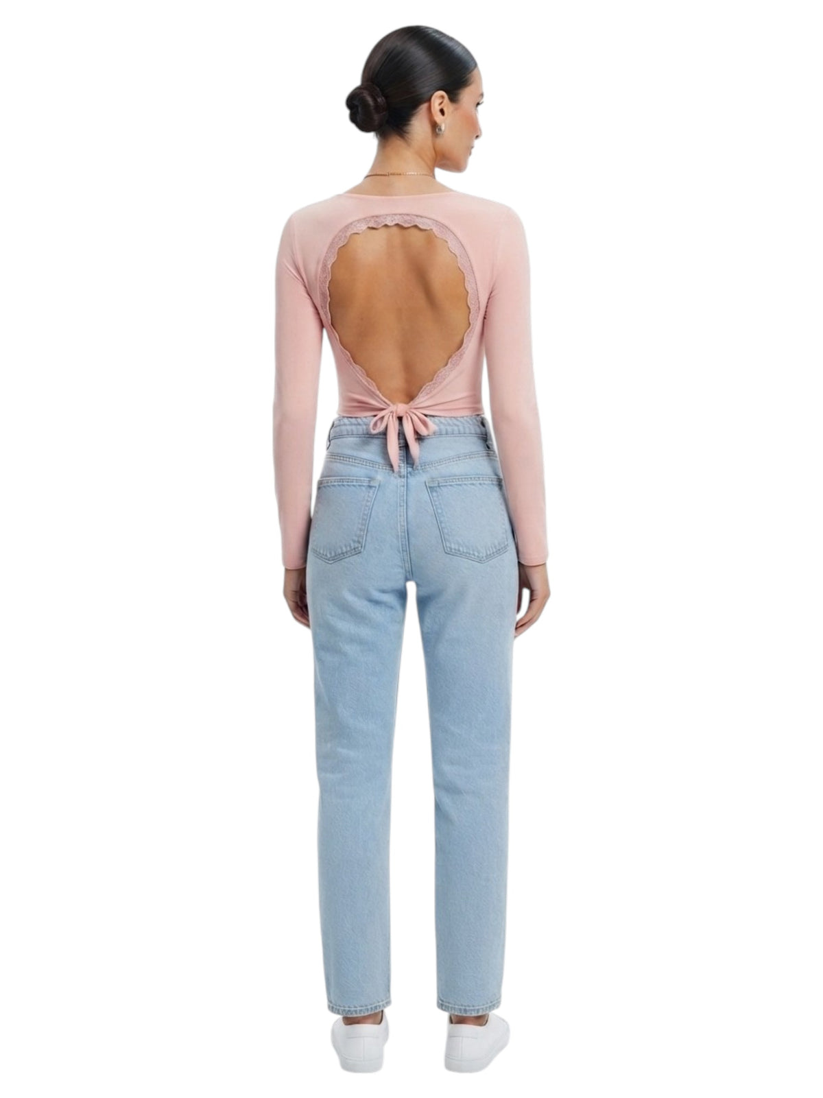 Women's Plain Top Open Back,Pink