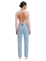 Women's Plain Top Open Back,Pink
