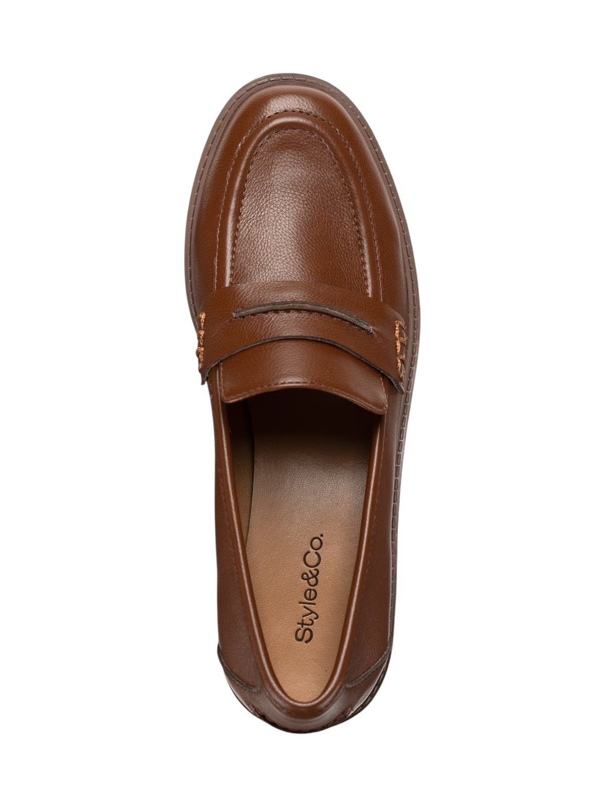 Women's Plain Loafer Flats Shoes,Brown