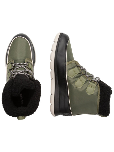 Women's Plain Faux Fur Inside Walking Boots,Olive